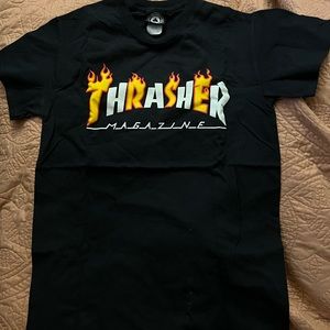 Thrasher Flames and Original Logo Tee